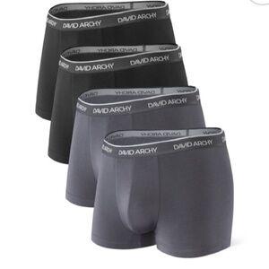 David Archey Black and Gray Boxer Briefs with Superior Comfort